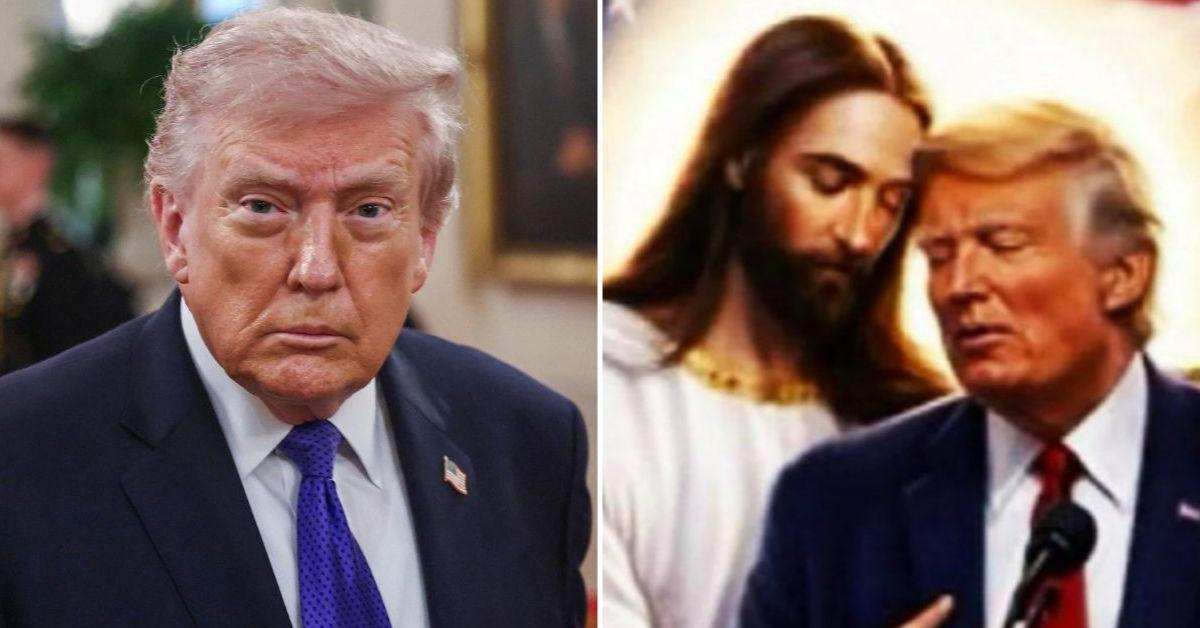 Trump Sparks Fury by Sharing AI Image of Jesus Embracing Him — Critics Call It 'Blasphemous'